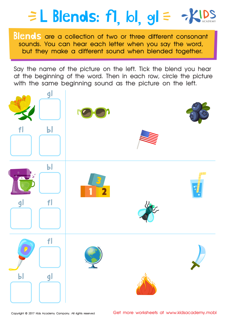 St grade consonant blends worksheets
