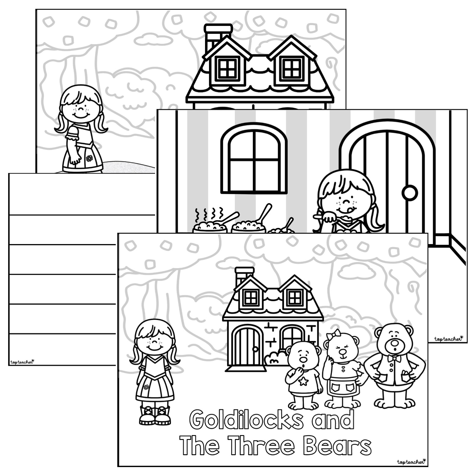 Goldilocks and the three bears written retell booklet