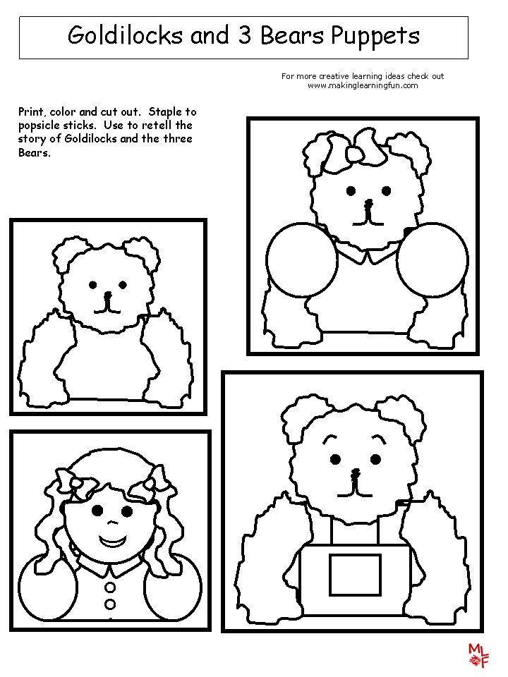 Goldilocks the bears activities learningenglish