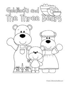Goldilocks and the three bears coloring page goldilocks and the three bears bear coloring pages bears preschool