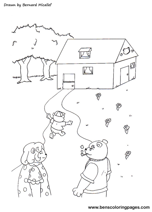 The three bears returning to their home