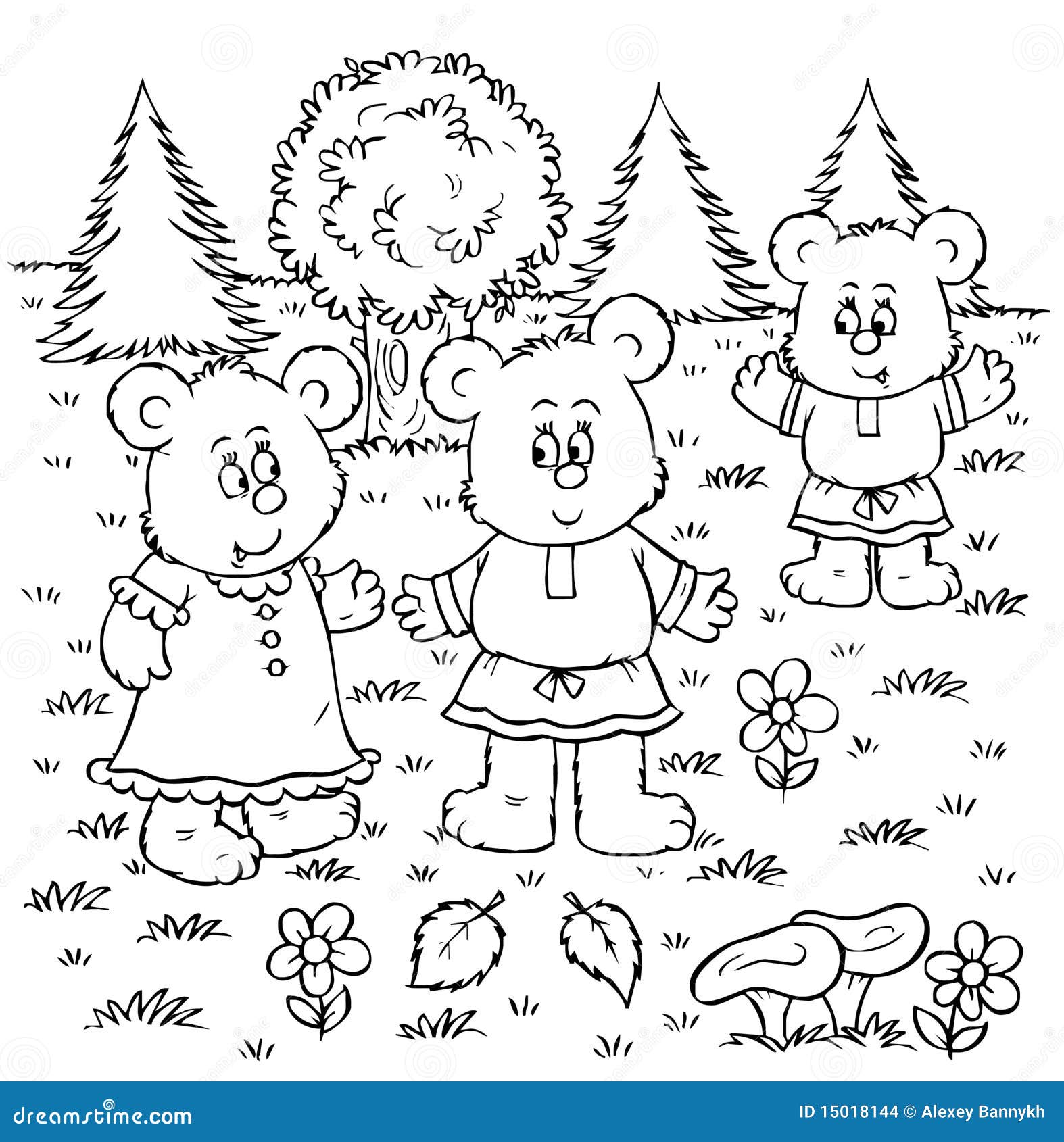 Three bears stock illustration illustration of drawing
