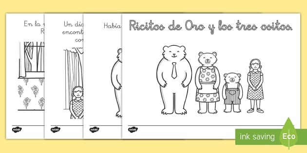 Goldilocks and the three bears spanish louring sheet pack