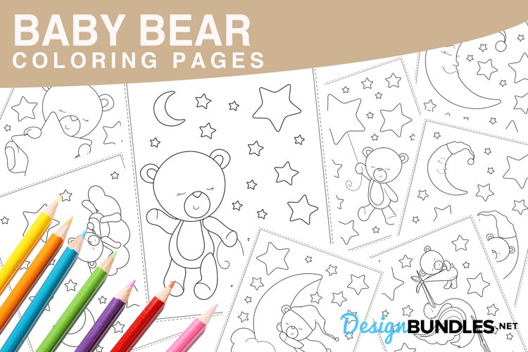 Baby bear coloring pages