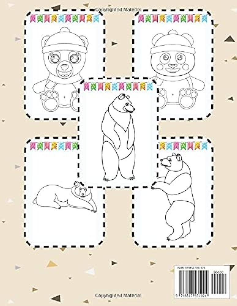 Teddy bear colouring book lovely coloring book with adorable pages for toddlers kids to color manana aliana books
