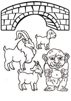 Three billy goats gruff coloring by mrfitz tpt