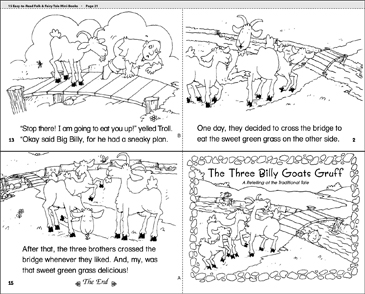 The three billy goats gruff printable mini
