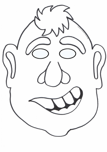 The three billy goats gruff colouring in masks teaching resources