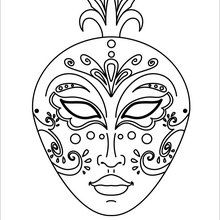 Masks and masquerade coloring pages