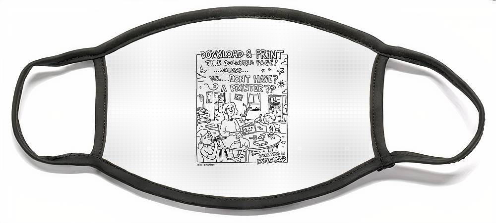 The coloring page face mask by will santino