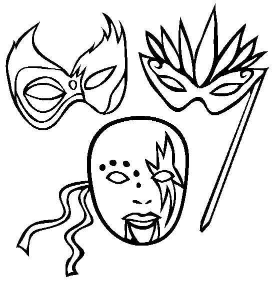 Mask coloring pages