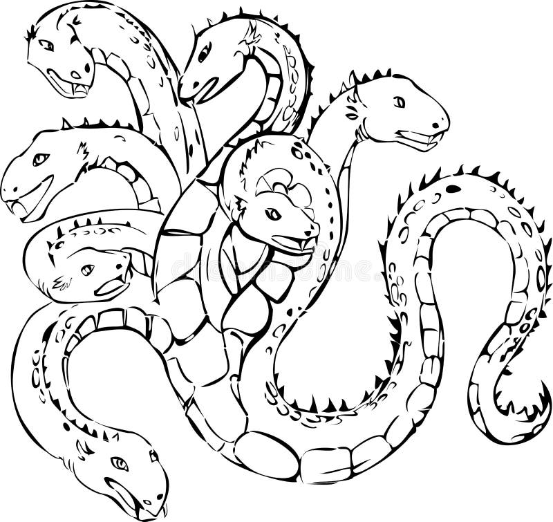 Hydra snake stock illustrations â hydra snake stock illustrations vectors clipart