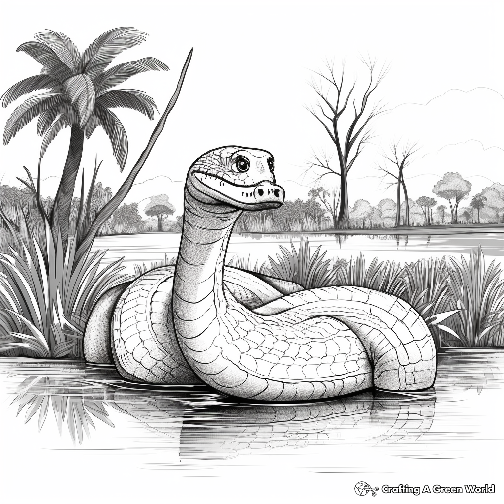 Titanoboa coloring pages