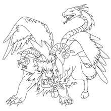 Echidna the half woman and half snake creature coloring pages