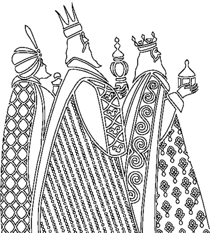 Art therapy coloring page wise men wise men
