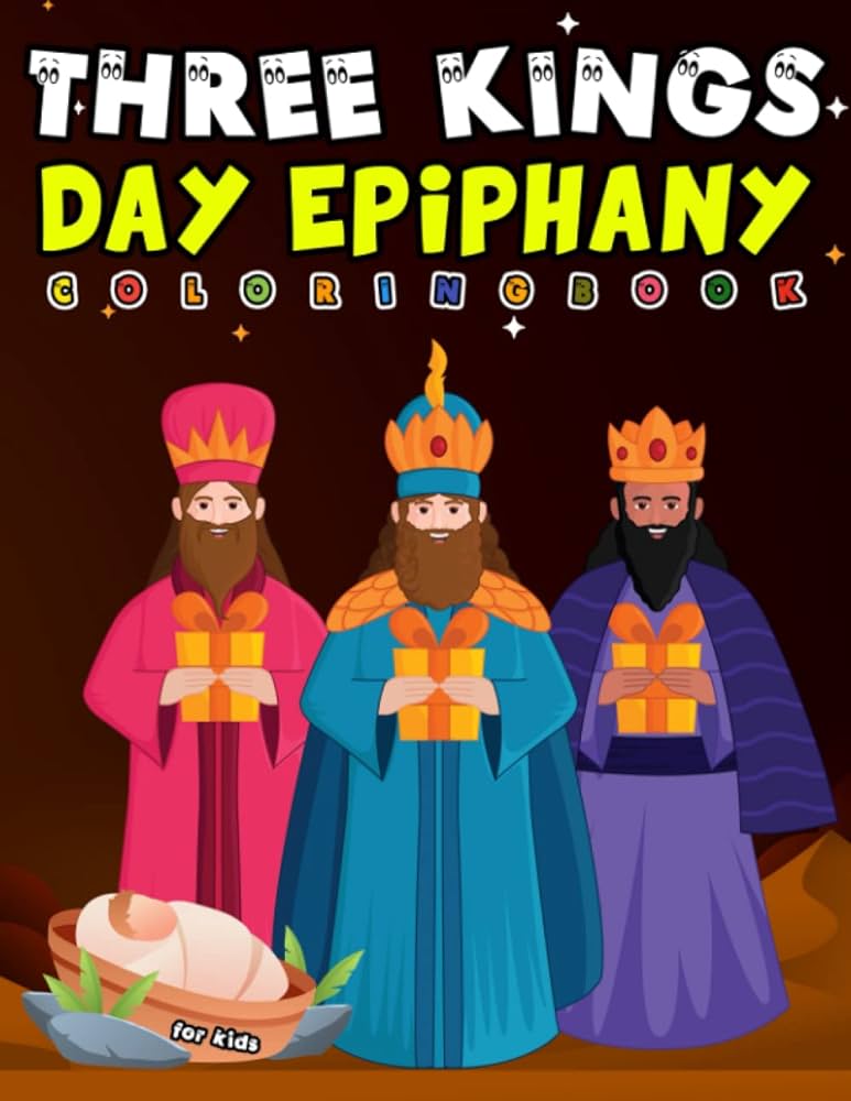 Three kings day epiphany coloring book for kids happy three kings day coloring pages for boys
