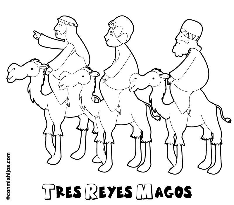 Lets celebrate kings day or epiphany coloring pages