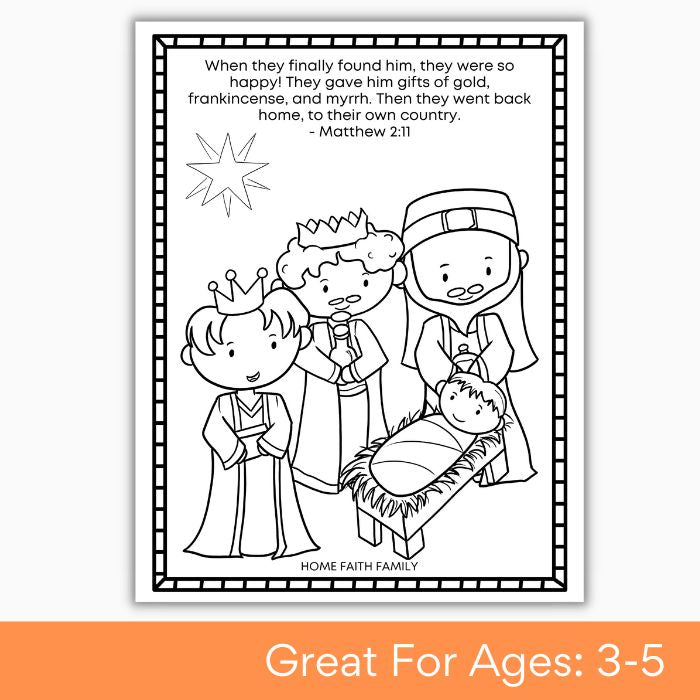 Coloring nativity a christmas coloring book for preschoolers â home faith family llc