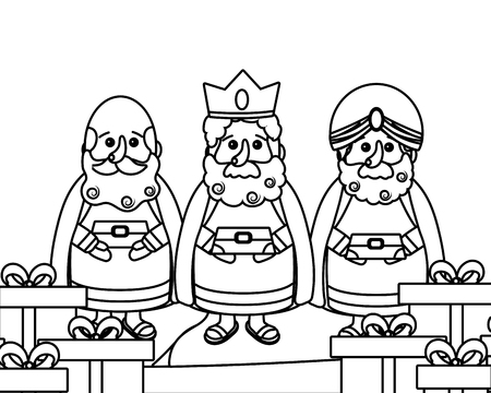 Three kings coloring pages stock vector illustration and royalty free three kings coloring pages clipart