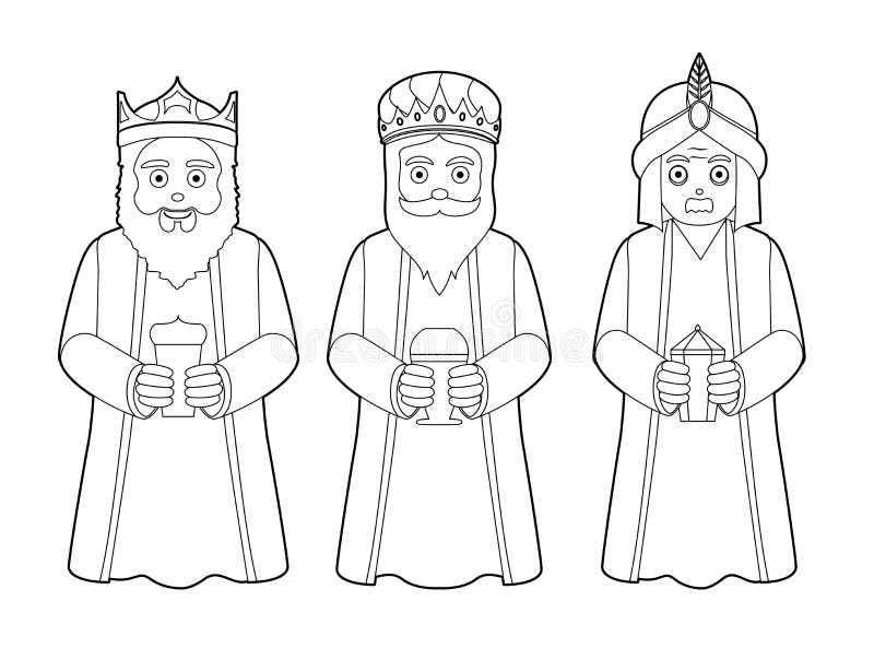 Coloring wise men stock illustrations â coloring wise men stock illustrations vectors clipart