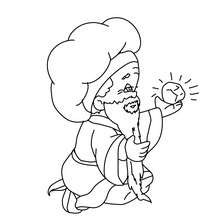 The three kings on a camel coloring pages