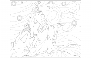 Drawing of the three wise men