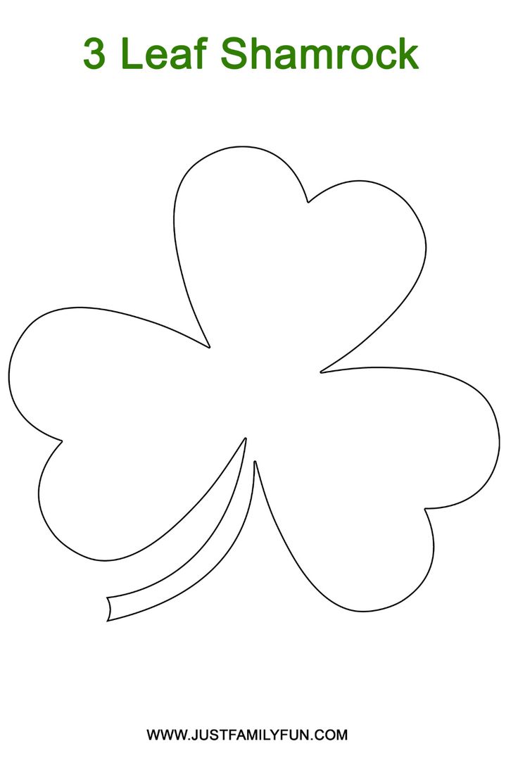 Leaf clover outline template