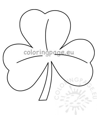 Three leaf clover template st patricks craft coloring page
