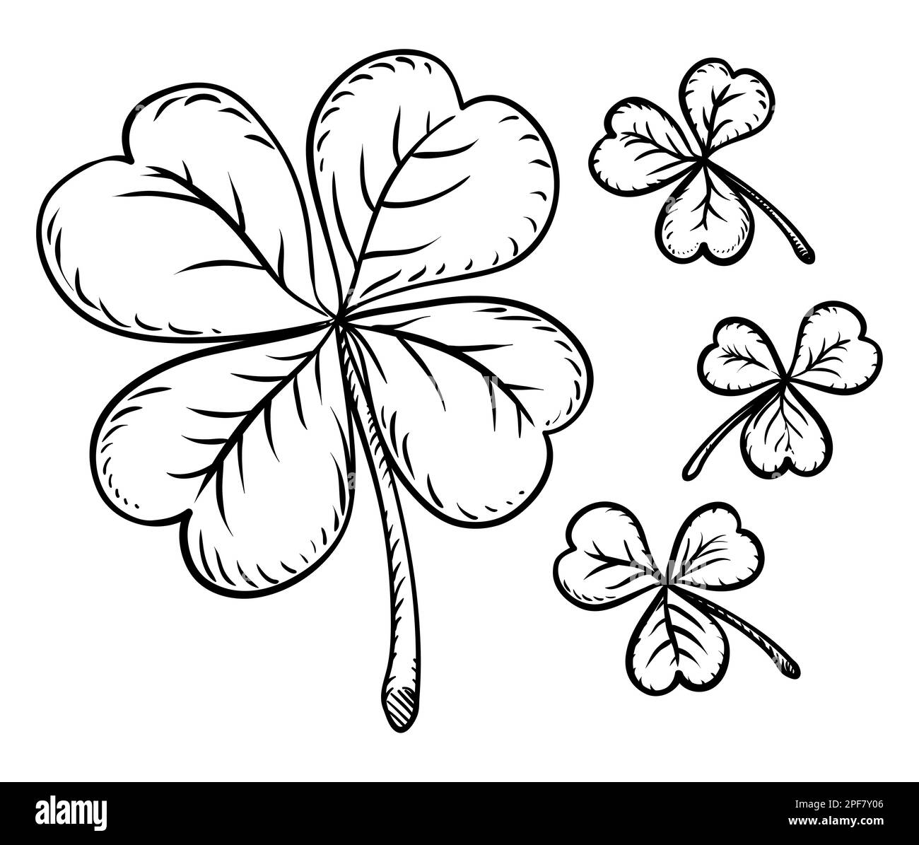 Three clover leaves stock vector images