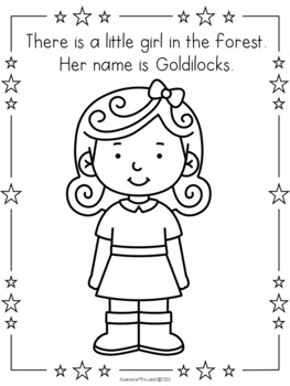 Goldilocks and the three bears coloring worksheets reader tpt