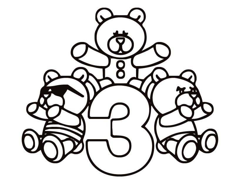 Coloring page bears