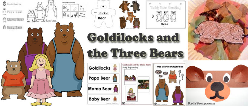 Goldilocks and the three bears activities crafts and printables
