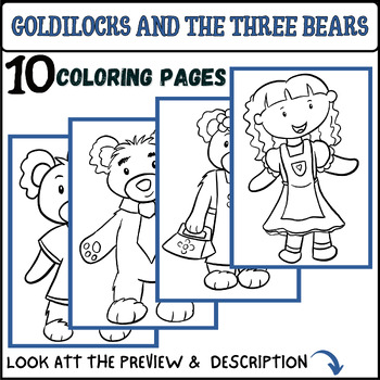 Goldilocks and the three bears colouring tpt