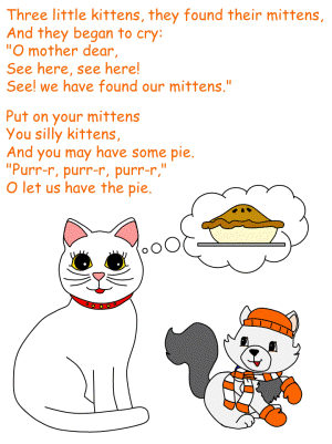 Three little kittens poem