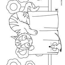 Three little kittens coloring pages