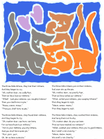 Three little kittens coloring pages and printable activities