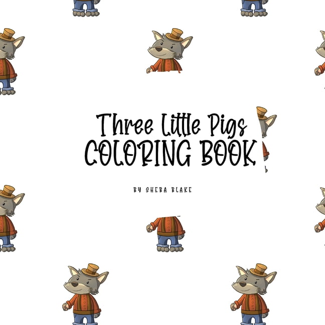 Three little pigs coloring book for children x coloring book activity book paperback