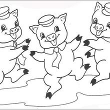 Three little pigs coloring pages