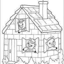 Three little pigs coloring pages
