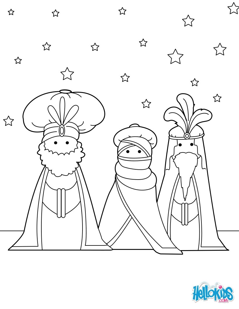 Gaspar balthasar and melchior coloring pages