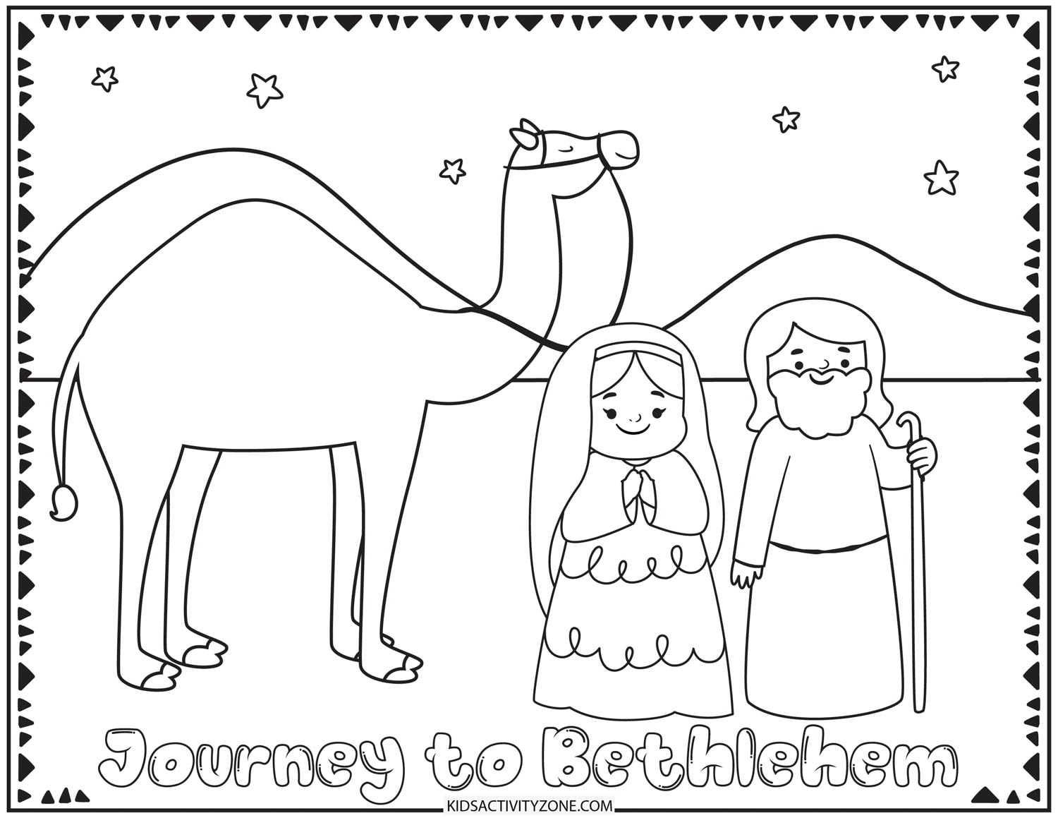 Christmas story coloring pages