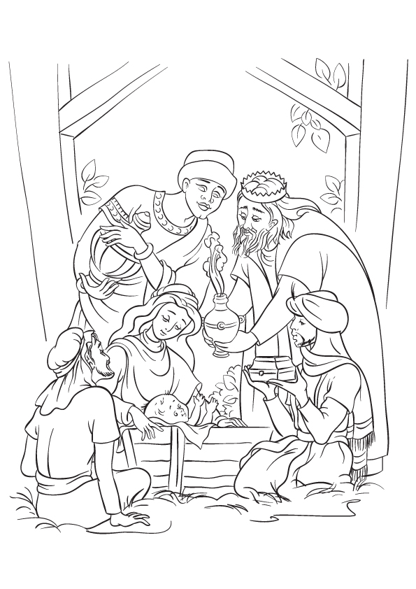 Free printable nativity coloring pages for kids