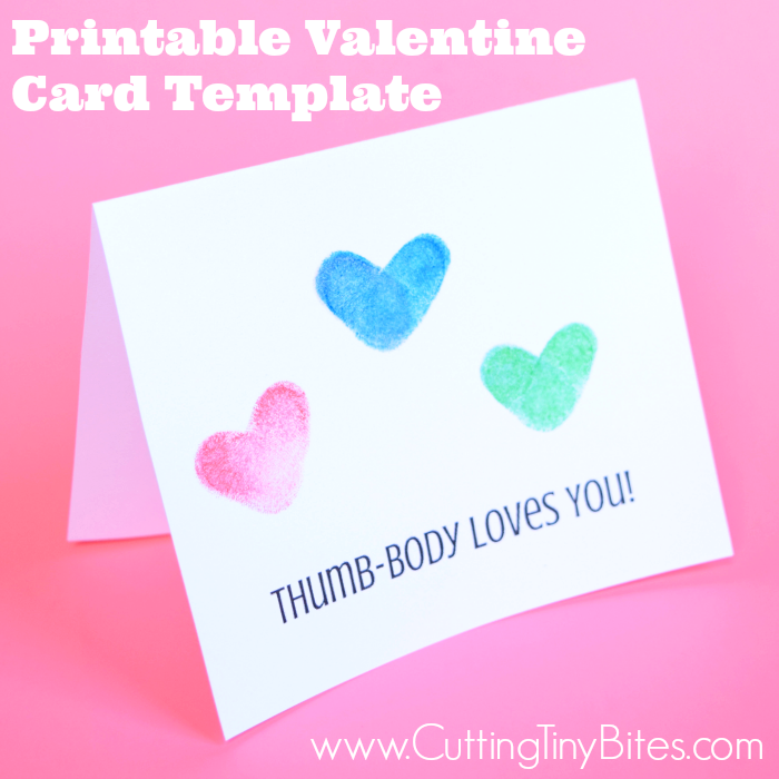 Printable valentine card template