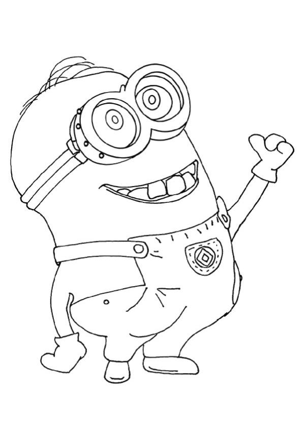 Get this minion thumbs up coloring pages