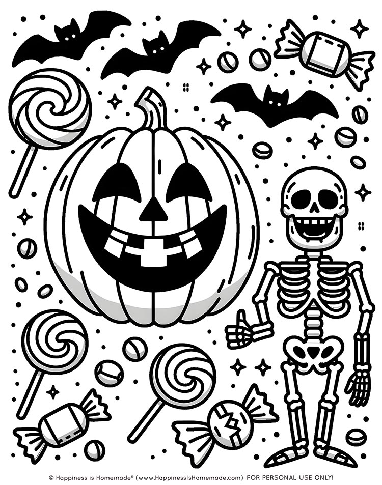 Free halloween coloring pages for adults kids