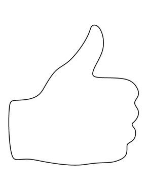 Thumbs up pattern use the printable outline for crafts creating stencils scrapbookinâ monster truck coloring pages templates printable free stencil templates