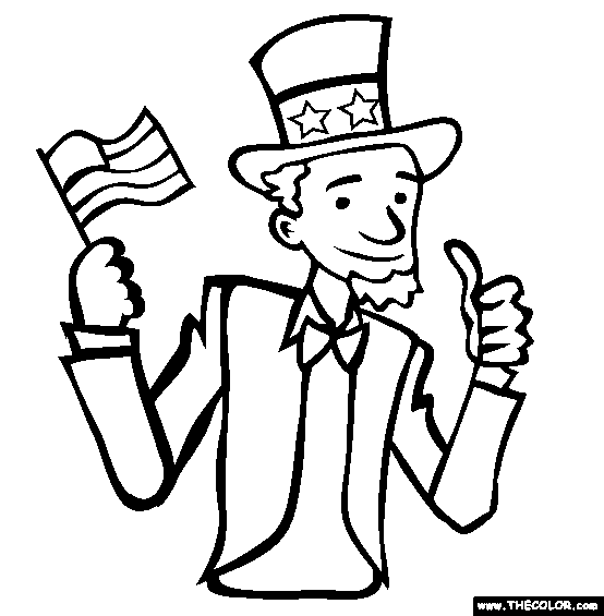 Presidents day online coloring pages