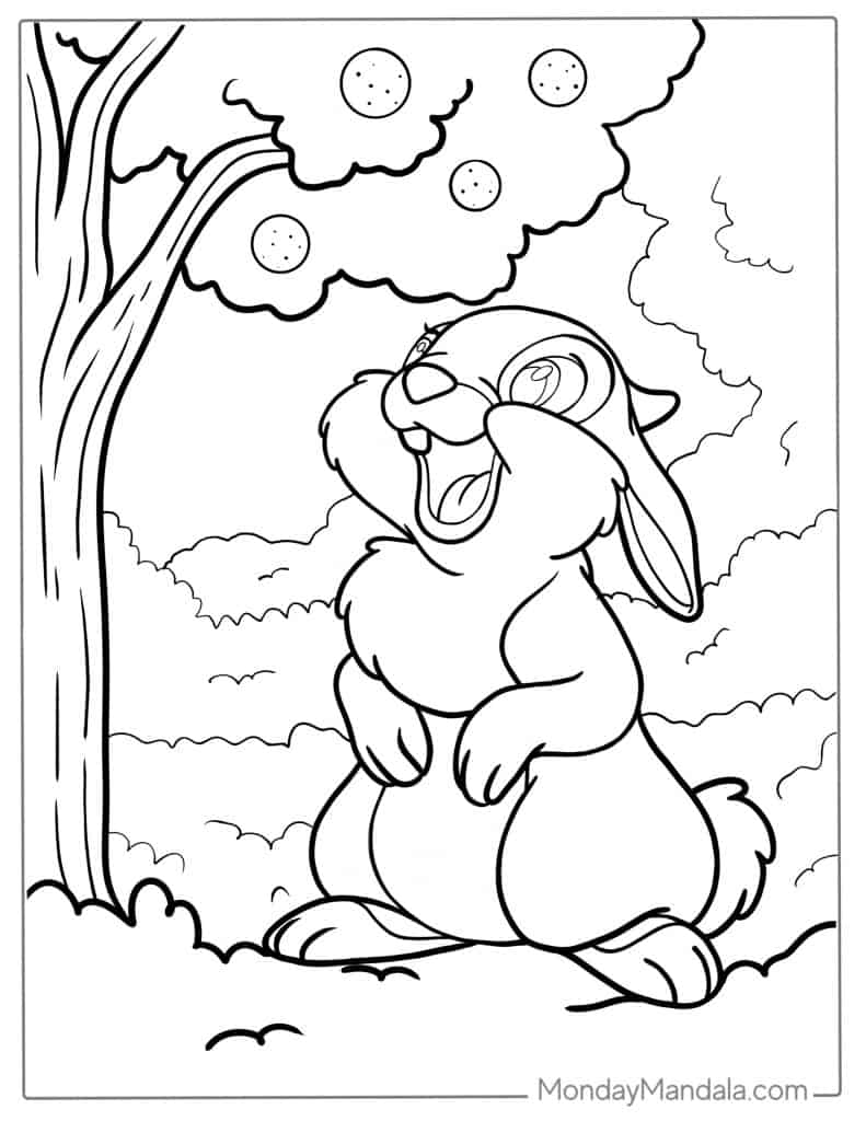 Rabbit coloring pages free pdf printables
