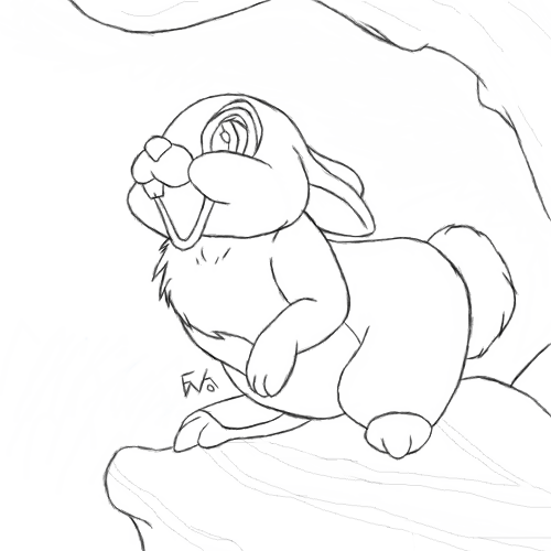Coloring page bambis thumper by freenature on
