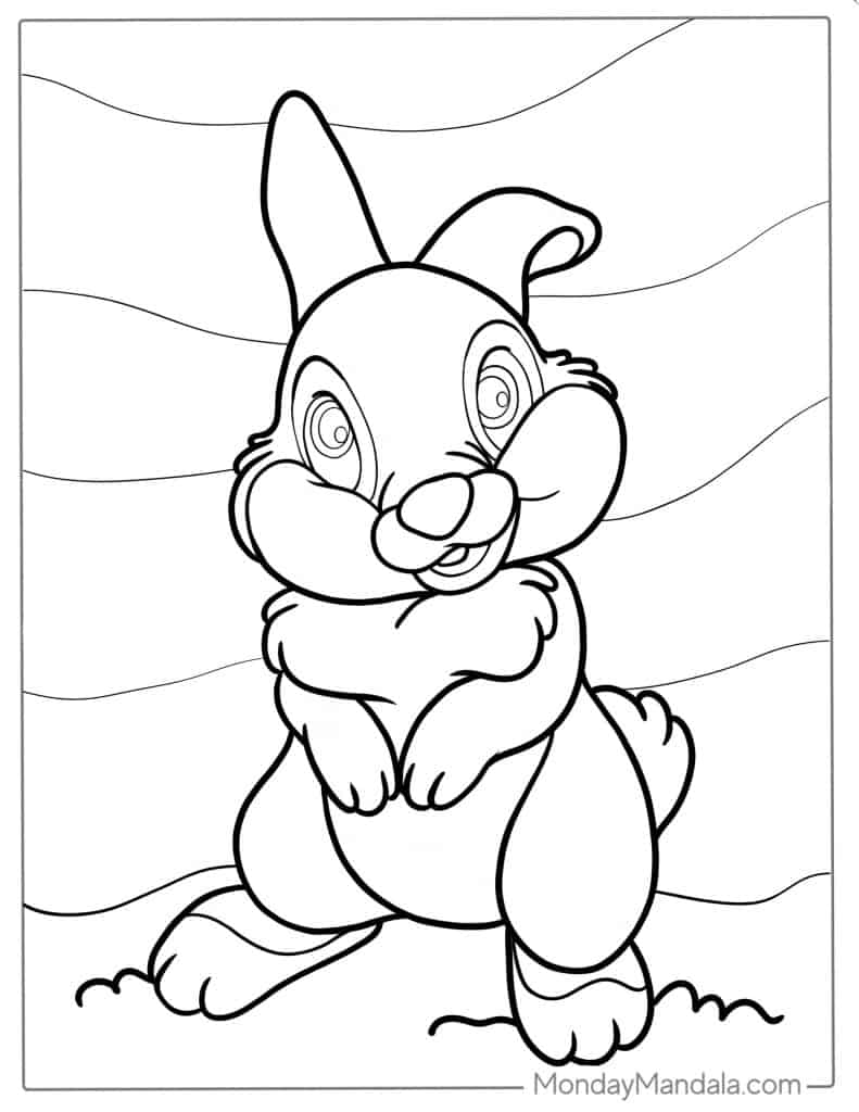 Rabbit coloring pages free pdf printables